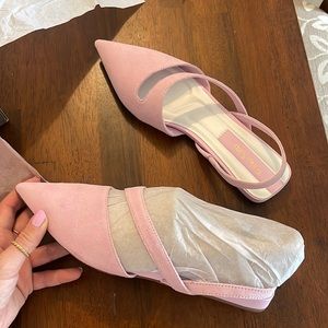 Nib Franco Sarto Canary Slingback Flats in Pink Suede